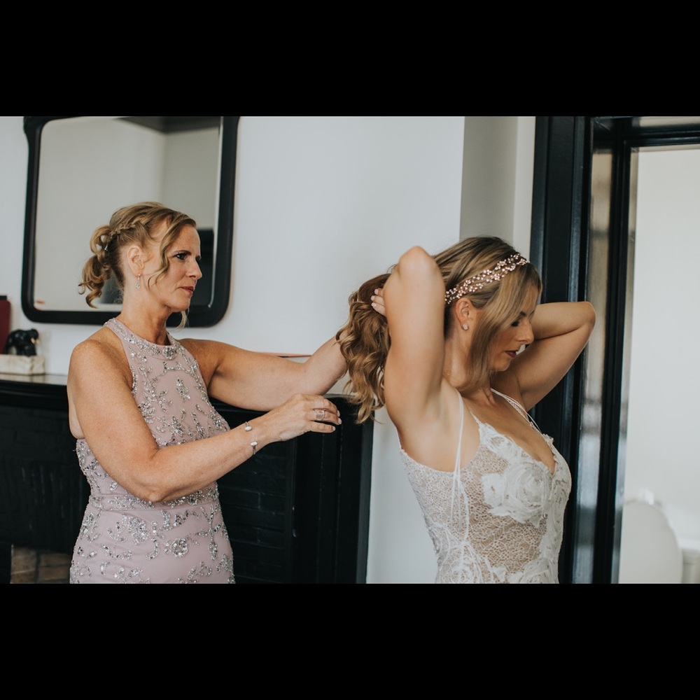 Brides and hairpins rose gold bridal halo
